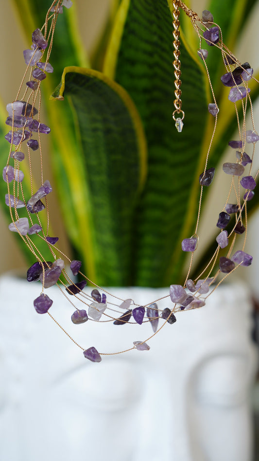 Choker Piedras Lila - Nuh Nuh