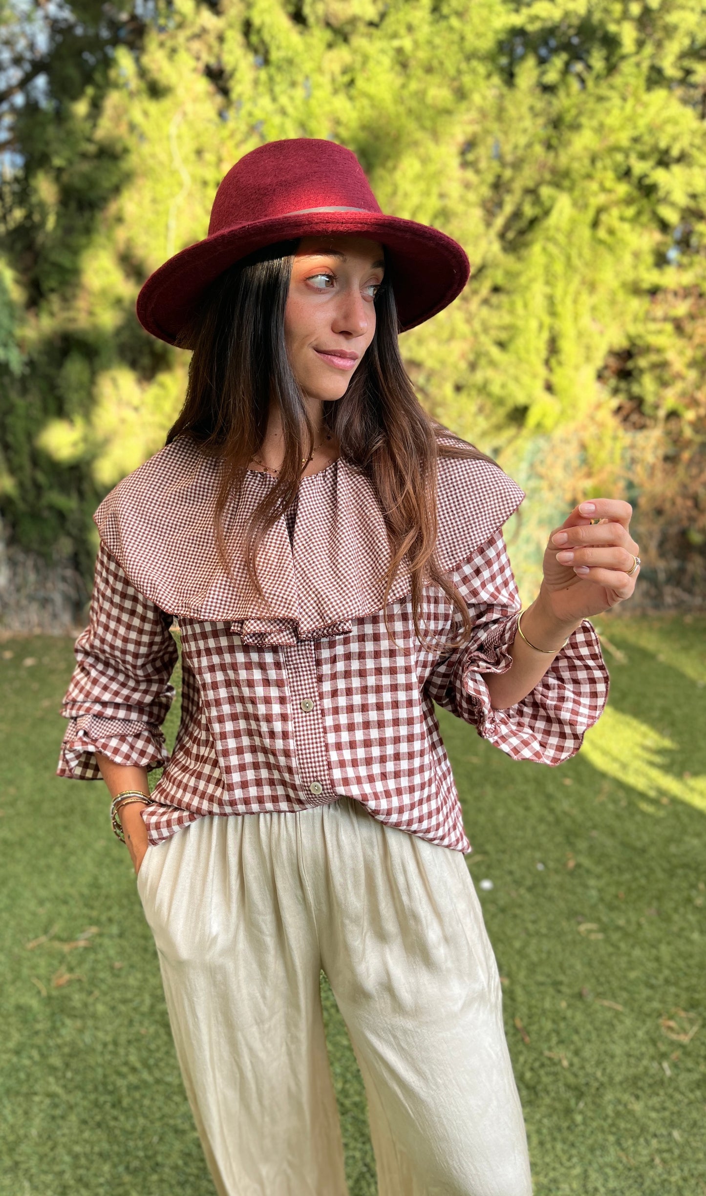 Camisa cuello babero