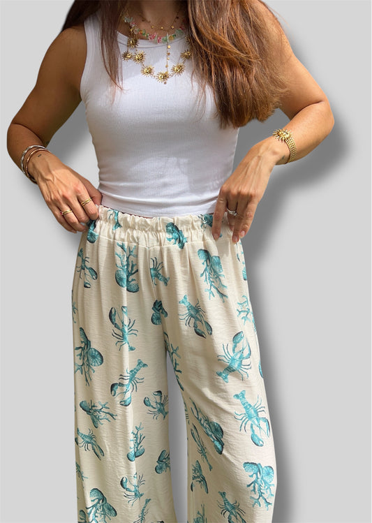 Pantalón langostas turquesa