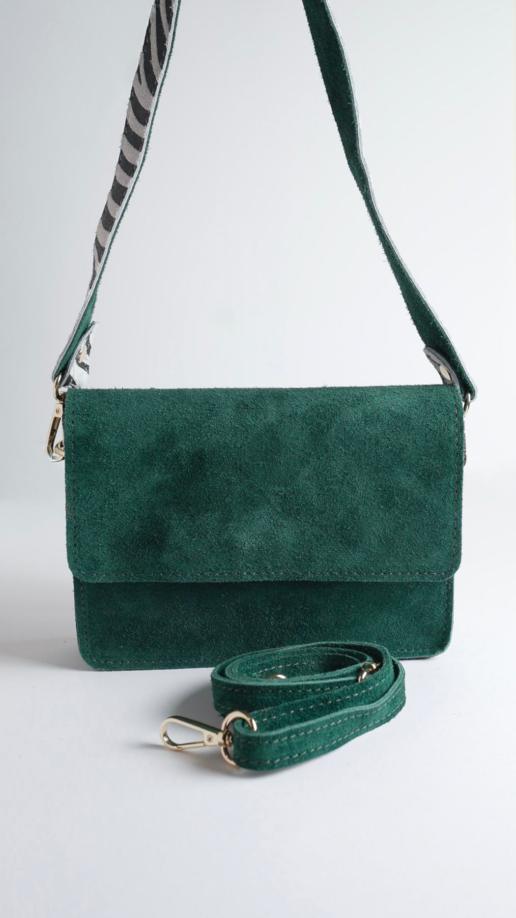 Bolso ante verde aguamarina