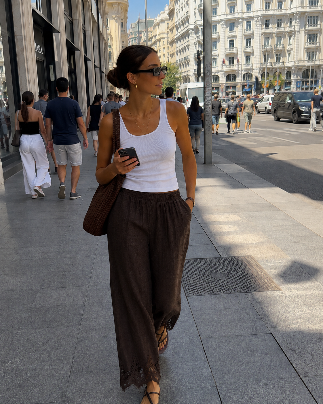Pantalón encaje lino - Nuh Nuh