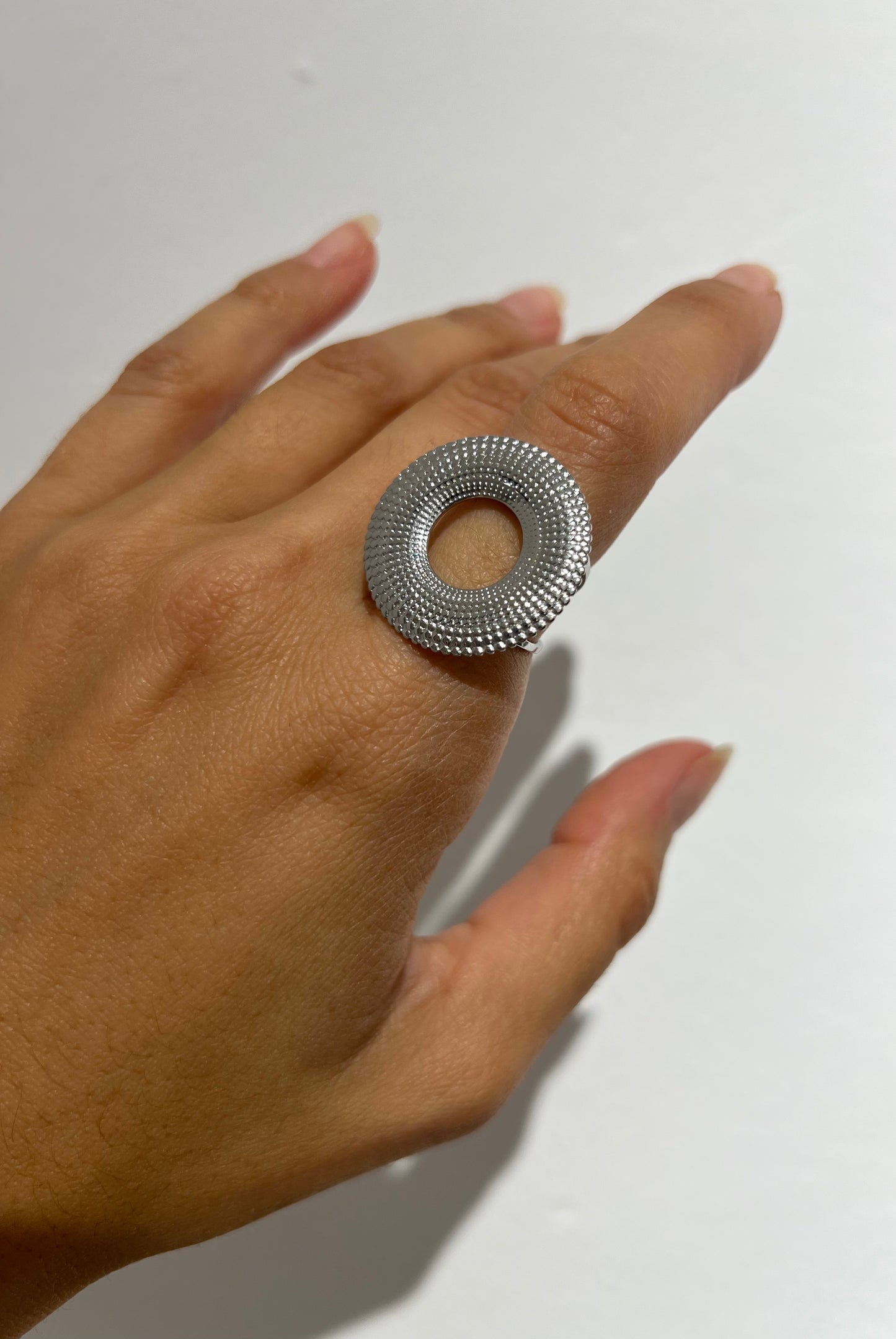 Anillo círculo plata