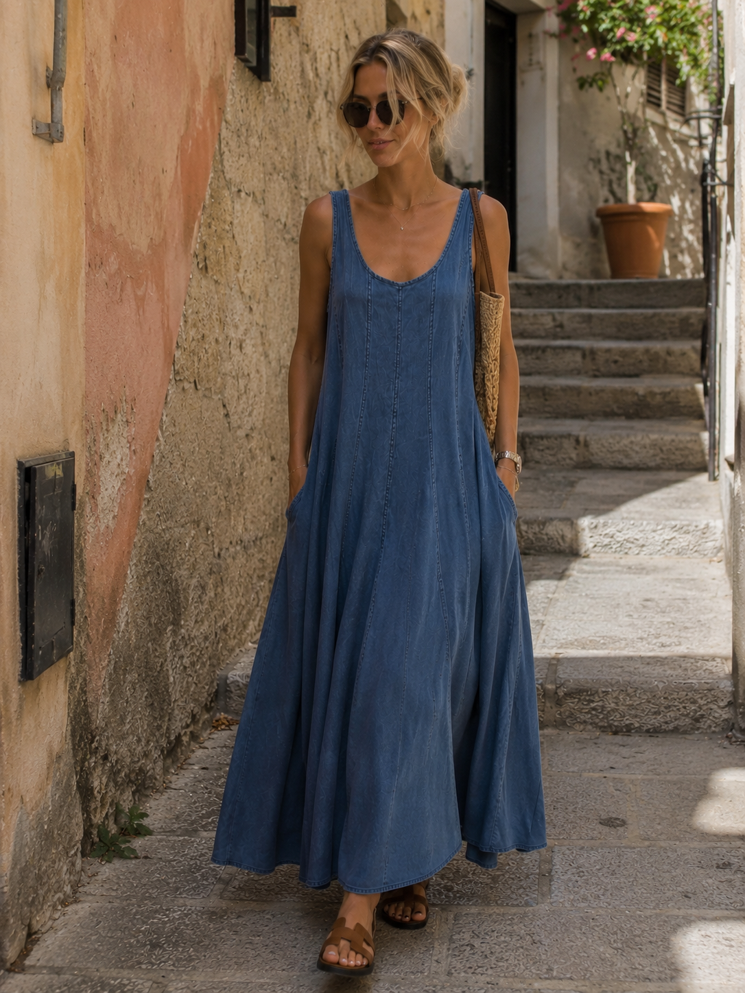 Vestido denim índigo - Nuh Nuh
