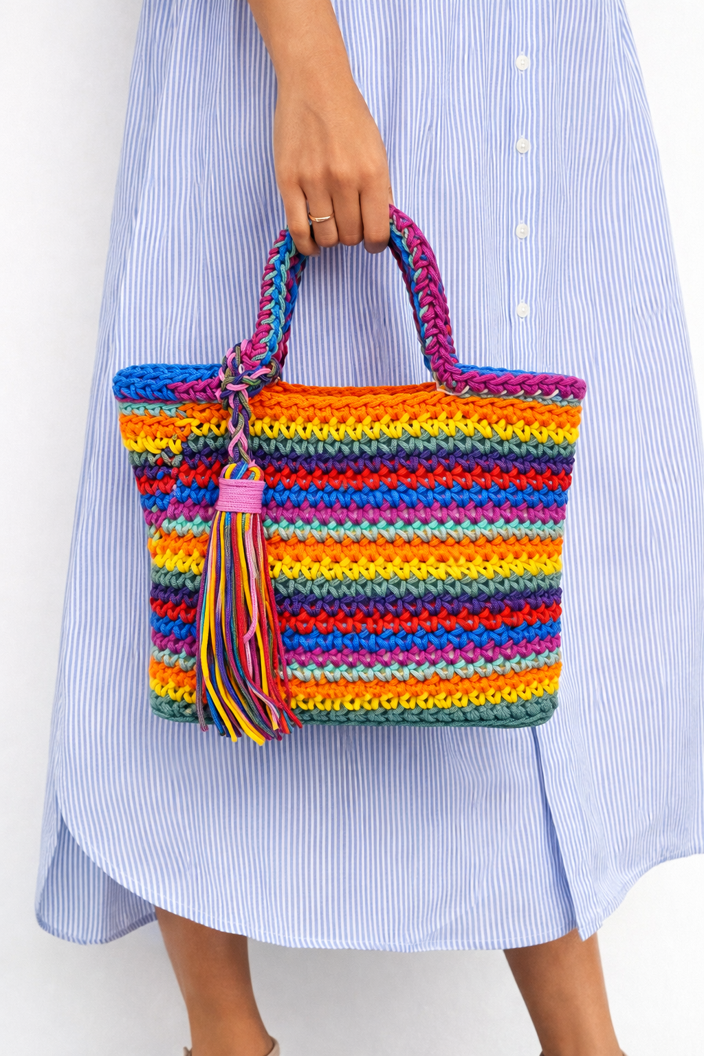 Bolso crochet arcoíris - Nuh Nuh