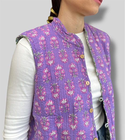 Chaleco reversible lavanda