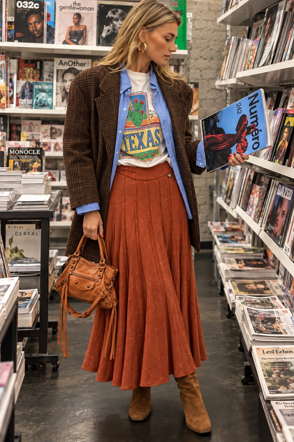 Falda punto lentejuelas París
