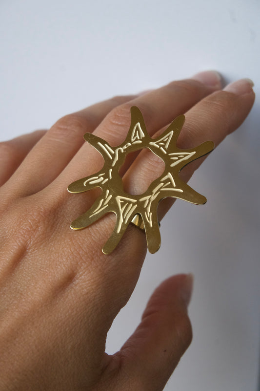 Anillo Vibes dorado - Nuh Nuh