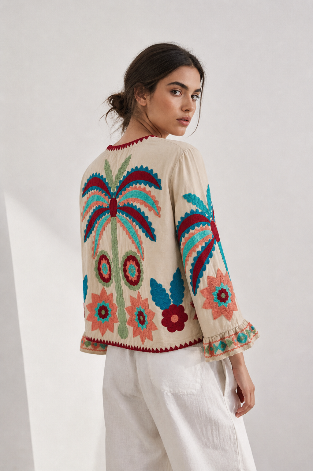 Camisa Garden beige - Nuh Nuh