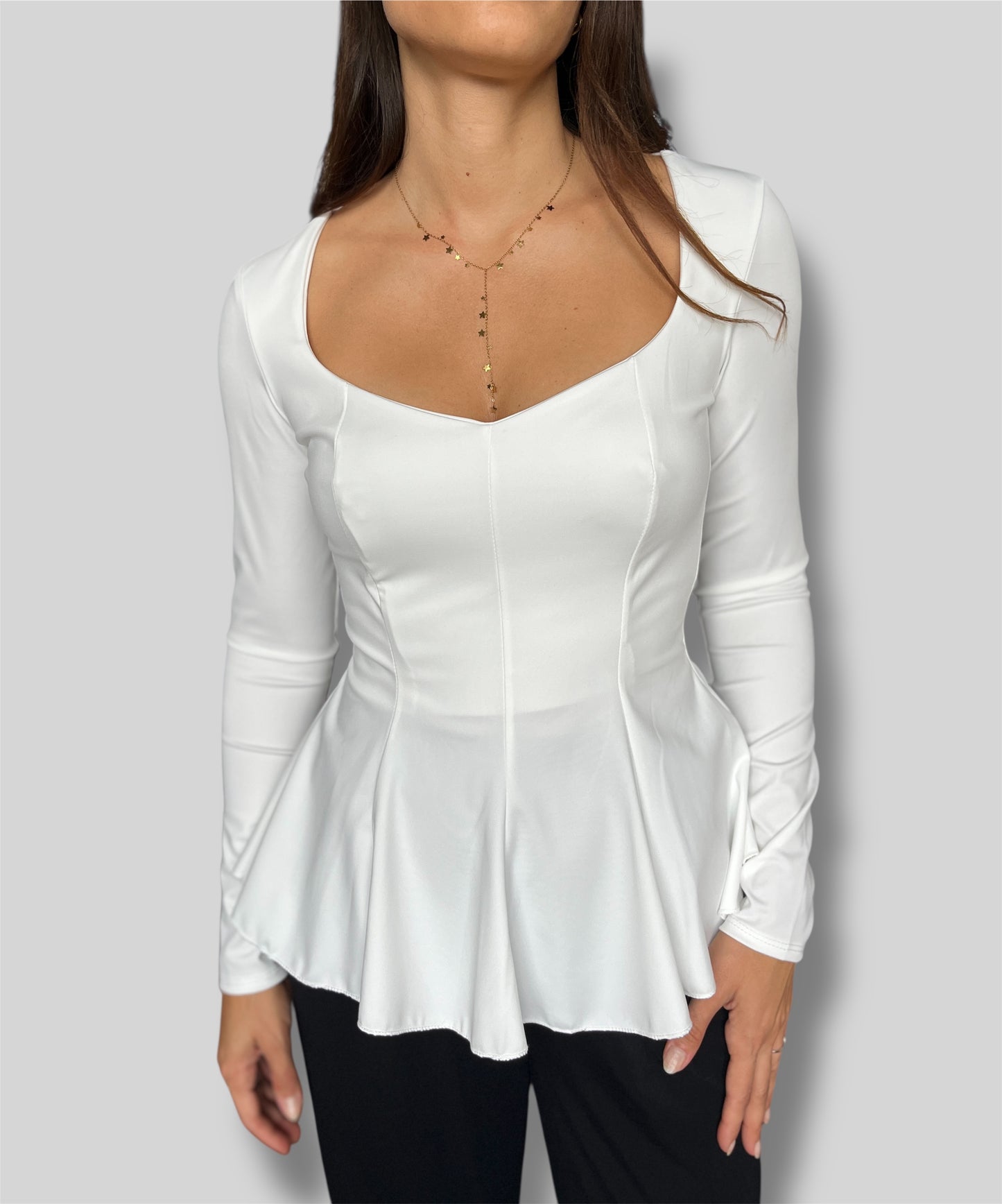 Camiseta licra fría corte peplum