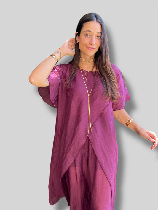 Conjunto Fiona berenjena