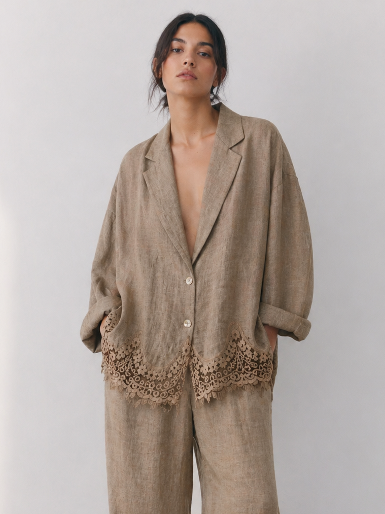 Blazer lino 100% - Nuh Nuh