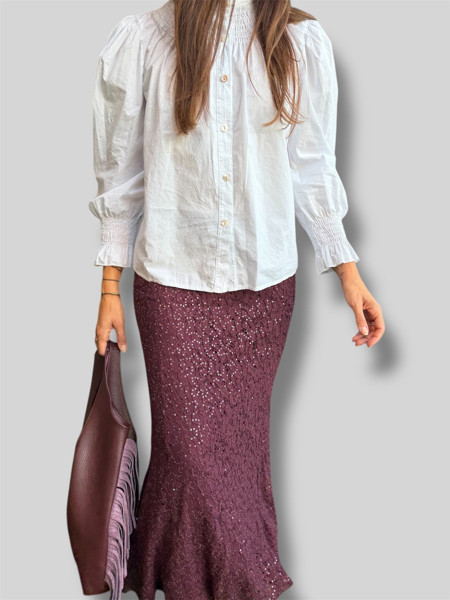 Falda encaje con lentejuelas