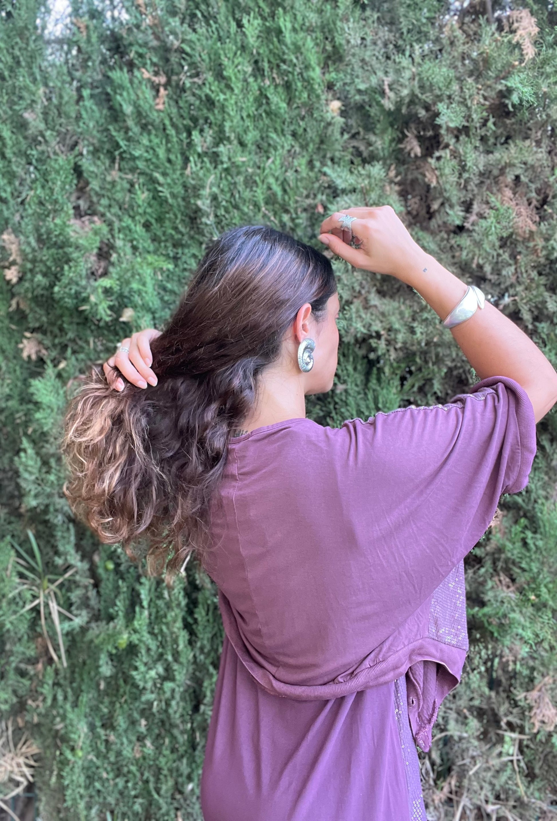 Vestido lentejuelas berenjena - Nuh Nuh