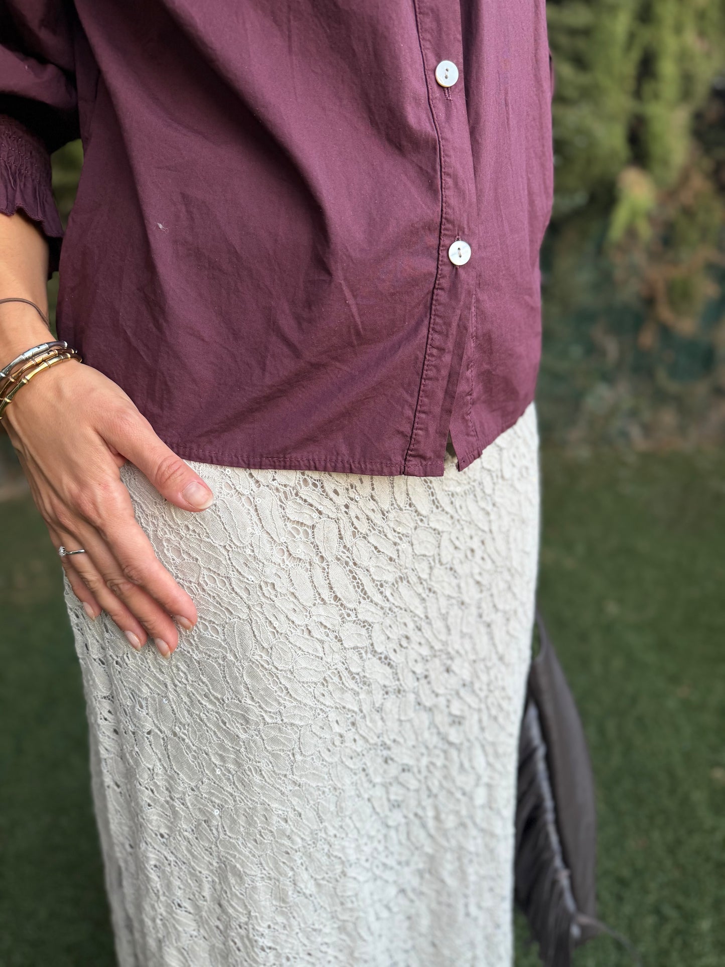 Falda encaje con lentejuelas