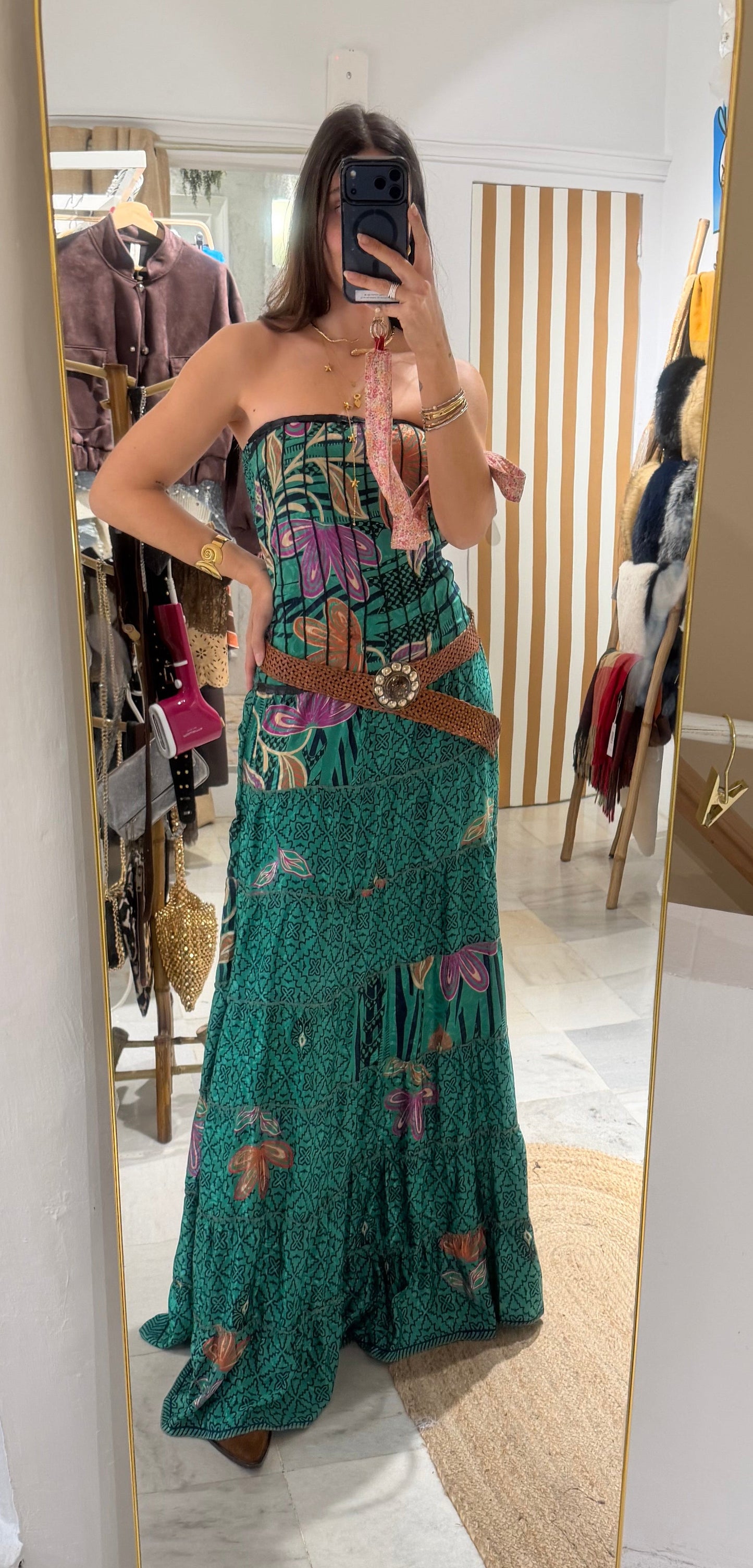 Vestido seda verde - Nuh Nuh