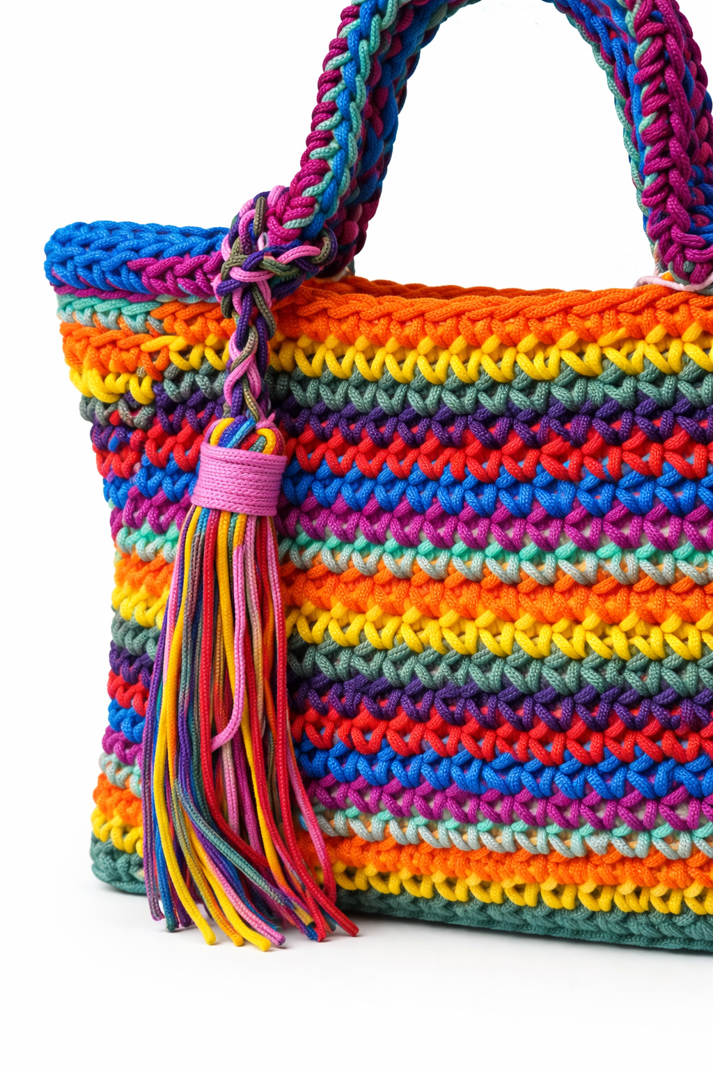 Bolso crochet arcoíris - Nuh Nuh