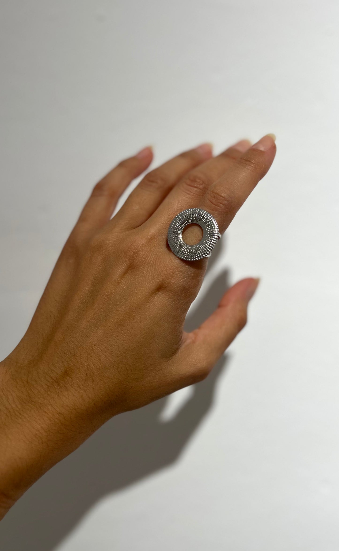 Anillo círculo plata