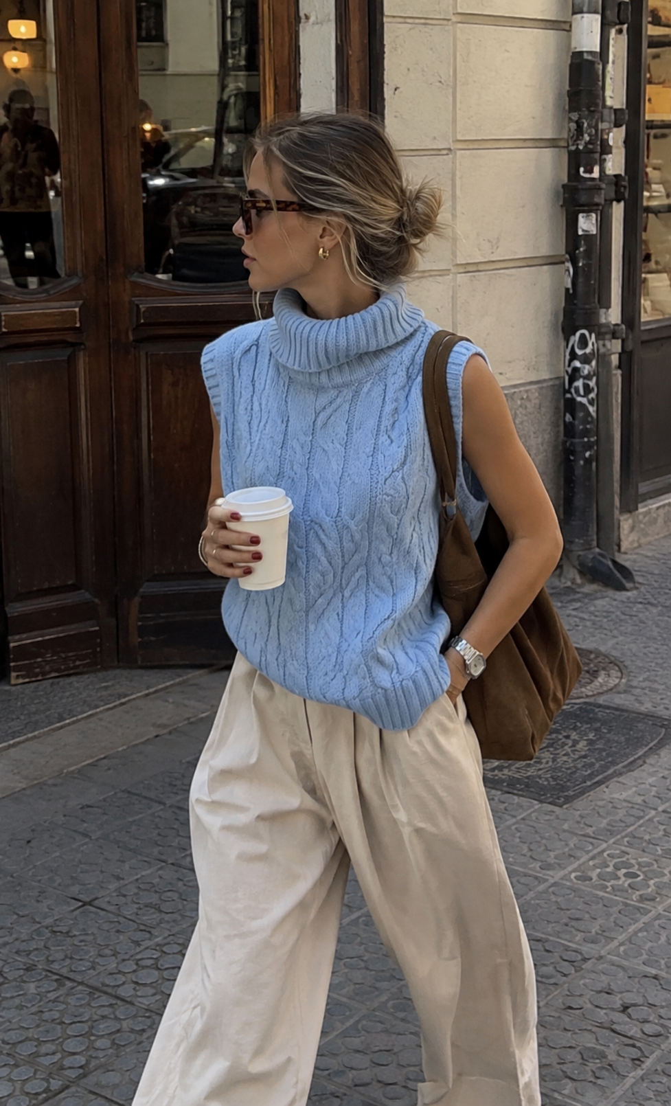 Jersey cuello vuelto sin mangas - Nuh Nuh
