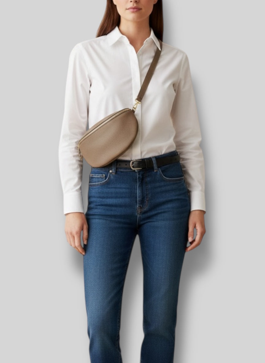 Riñonera Merlot topo