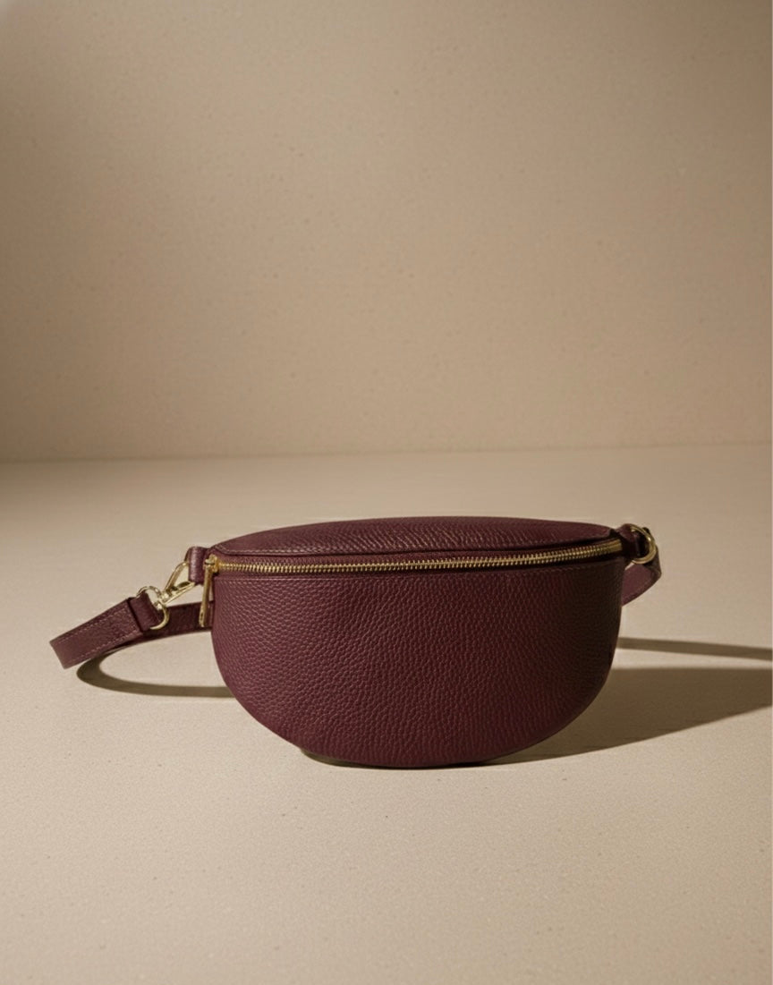 Riñonera Merlot berenjena