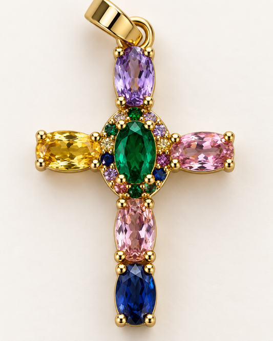 Charm Cruz dorada 2,5cm