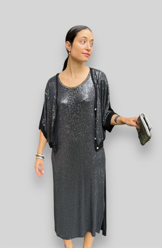 Vestido lentejuelas negro